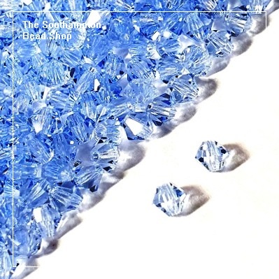 Preciosa Bicones Beads 3mm - Light Sapphire